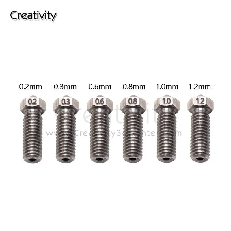 Load image into Gallery viewer, Неръждаема стомана дюза, E3D V5, E3D V6, Volcano, 1.75mm филамент, 0.4mm, 0.6mm, 0.8mm, 1.0mm, 3D принтер аксесоари, прецизно принтиране