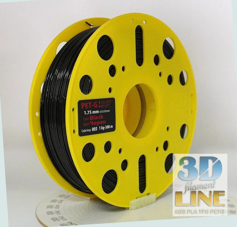 Load image into Gallery viewer, 3DLine PETG Черен Филамент - Идеален за Проекти с Високи Изисквания.
