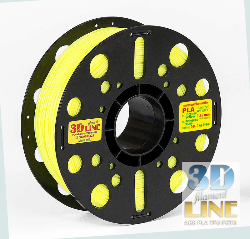 Load image into Gallery viewer, 3DLine PLA, Интензивно жълто, Филамент, Ярки цветове, 3D принтиране, Високо качество