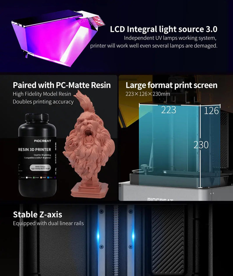 Load image into Gallery viewer, Изживейте перфектната прецизност на Piocreat3D C02 - 14K LCD принтера за творци. Влезте в света на възможностите
