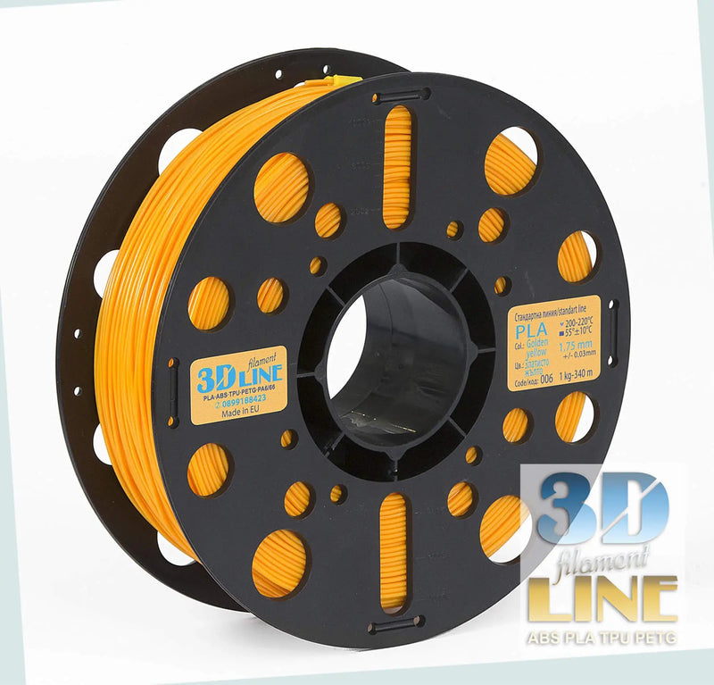 Load image into Gallery viewer, 3DLine PLA, Златисто жълто, Филамент, Ярък цвят, Персонализация, 3D принтиране