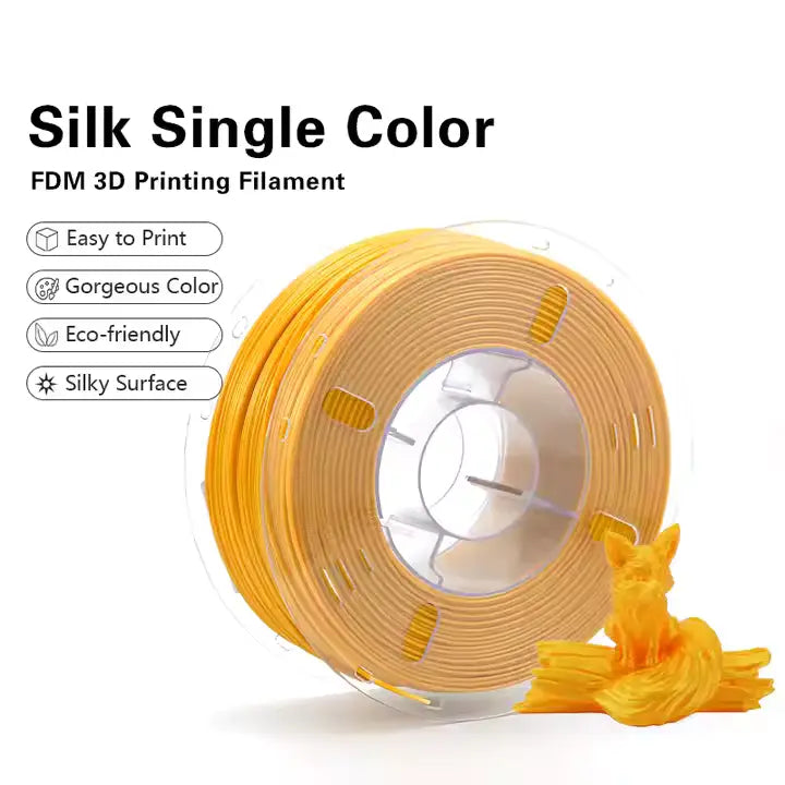 Load image into Gallery viewer, Златен металик PLA филамент от Nature3D с гладка 'копринена' (silk) повърхност – 1.75mm диаметър, 1kg макара. Има интензивен метално-златист блясък и меко сияние, идеален за луксозни 3D отпечатъци, бижута или декоративни елементи. Екологичен биоразградим материал.